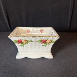 Vtg Royal Albert Old Country Roses Sweetener Packet Holder Cottagecore Discont